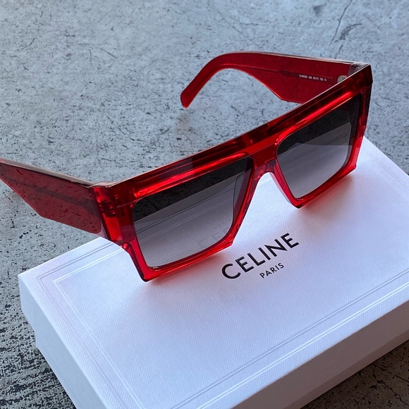 VERY RARE OVERSIZED RED CELINE SUNGLASSES - Picture 8 of 12